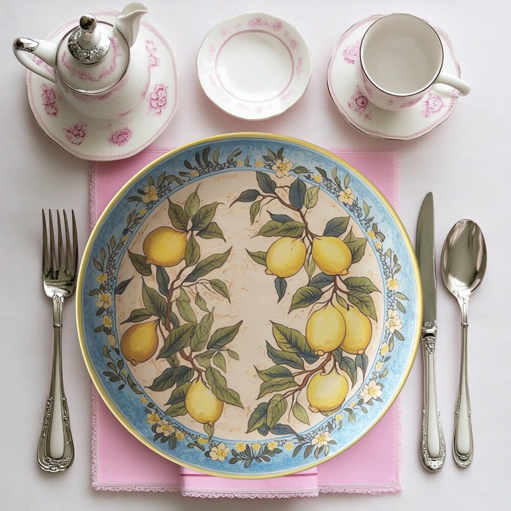 Lemon ThermoSaf Plate - Lemon Themed Plates for Zesty Summer - Picture 8 of 8